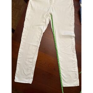 Jen7 jeans white denim slim straight women 14 by‎ 7 for all mankind